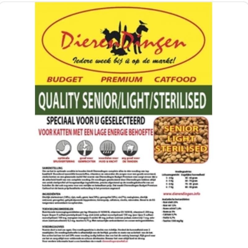 Premium cat food senior / light / sterilized 15 KG